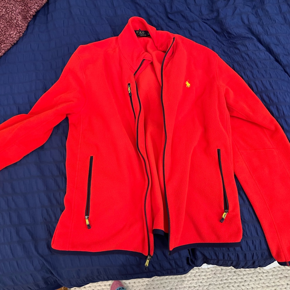 Polo Ralph Lauren Men’s Zip-Up Fleece Jacket Red size Large
